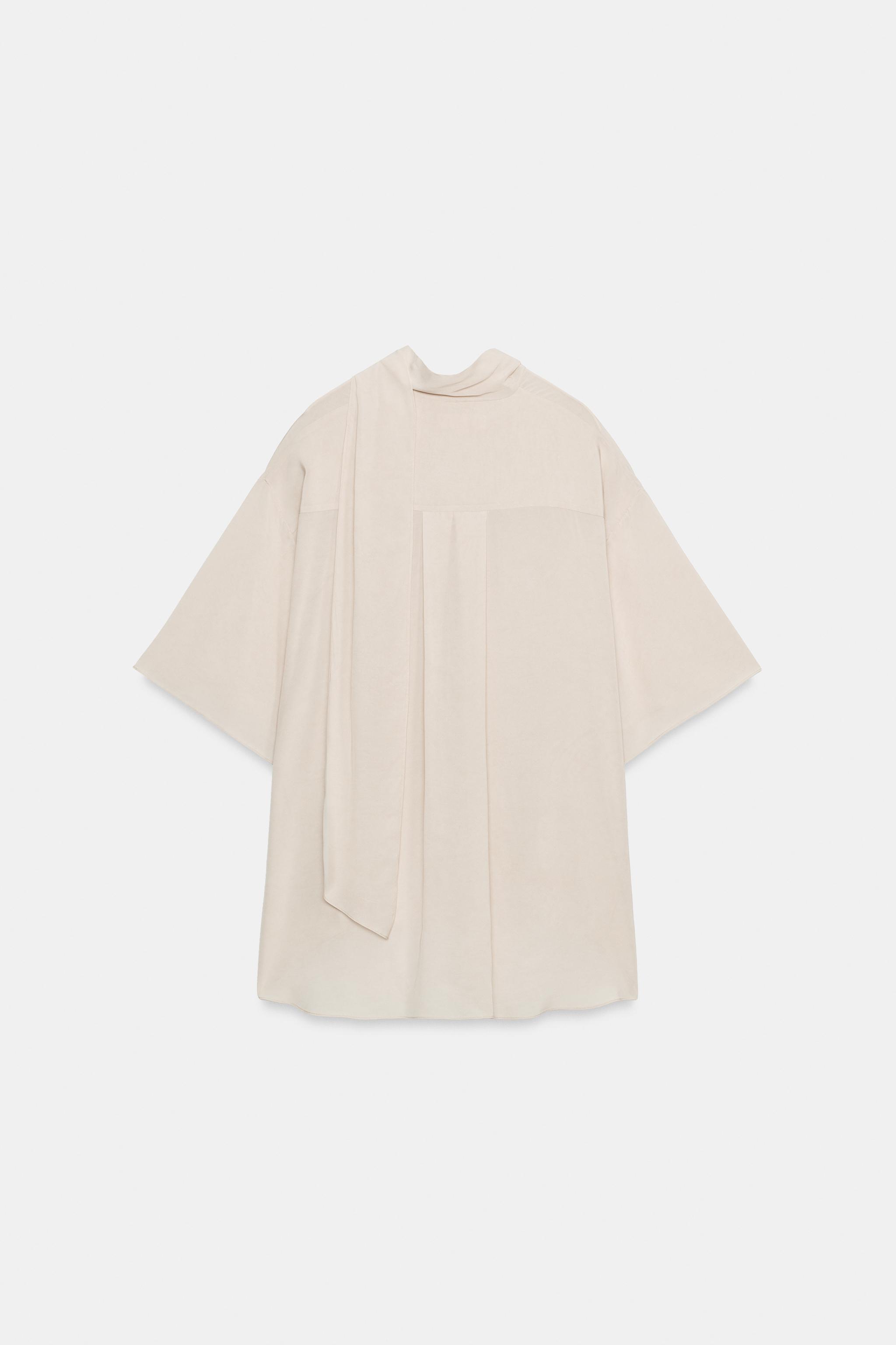 ZW COLLECTION FLOWY TIED SHIRT